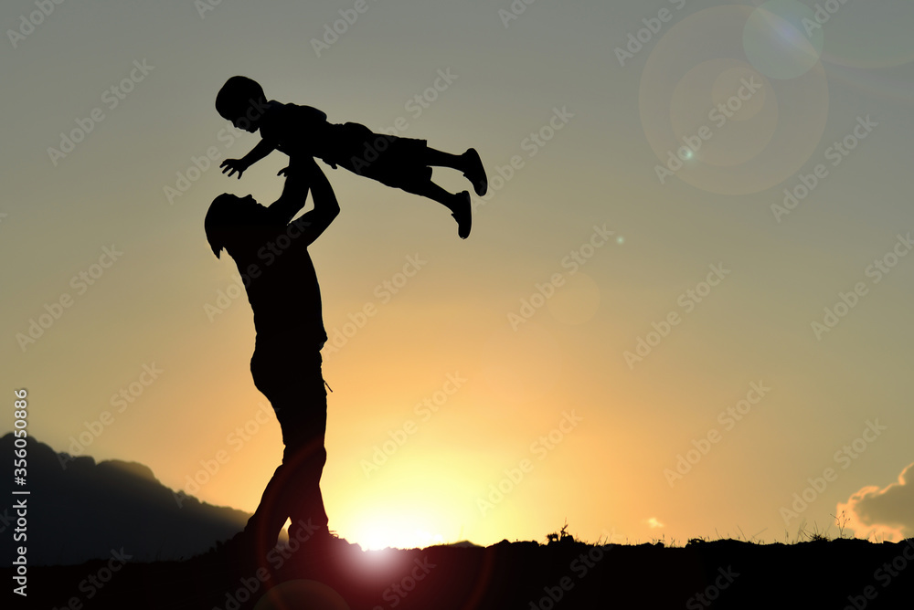 To be a good father, to take care of his child and to be connected to him with a beautiful love bond To be a good father, to take care of his child and to be connected to him with a beautiful love bond