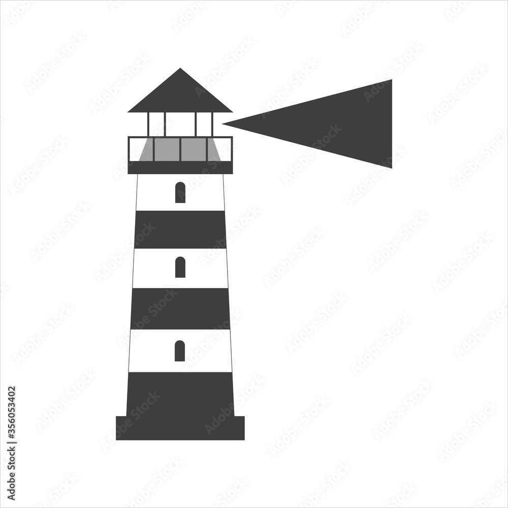 Lighthouse icon on a white background, flat style. EPS10 Lighthouse icon on a white background, flat style. EPS10