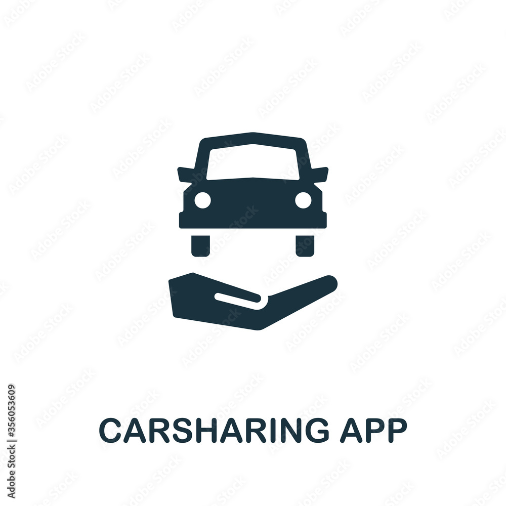 Carsharing App icon. Simple element from carsharing collection. Creative Carsharing App icon for web design, templates, infographics and more