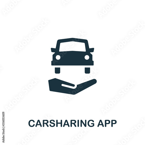 Carsharing App icon. Simple element from carsharing collection. Creative Carsharing App icon for web design, templates, infographics and more