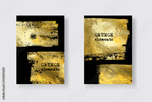 Vector Black and Gold Design Templates set