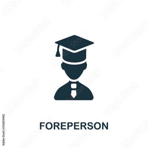 Foreperson icon. Simple element from company management collection. Creative Foreperson icon for web design, templates, infographics and more