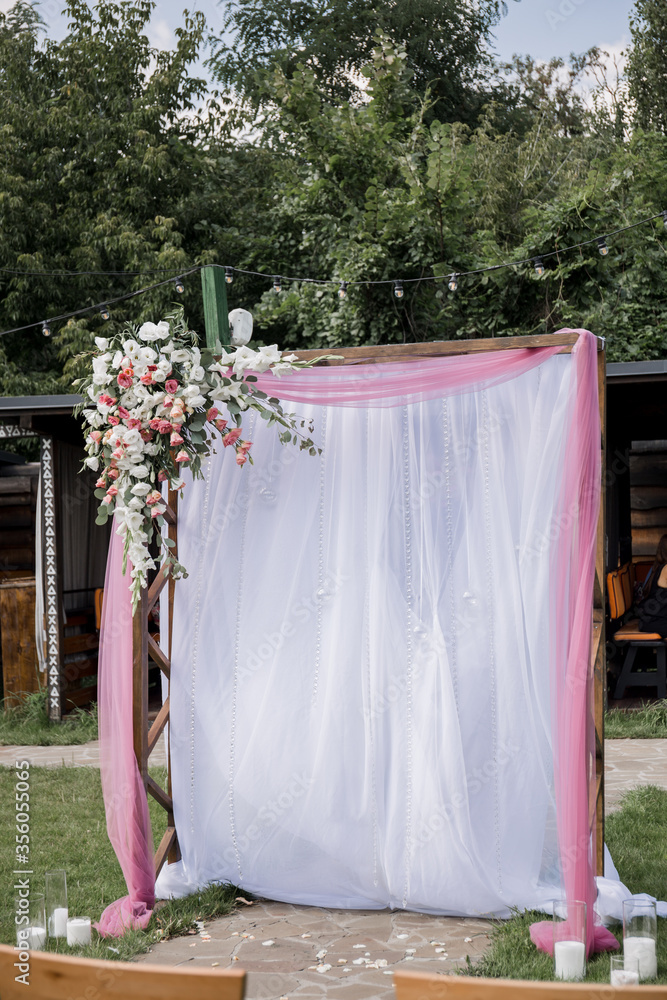 arch for the wedding ceremony in the park arch for the wedding ceremony in the park