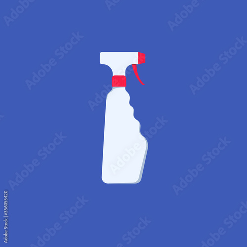 Spray bottle. Vector flat cartoon illustration.