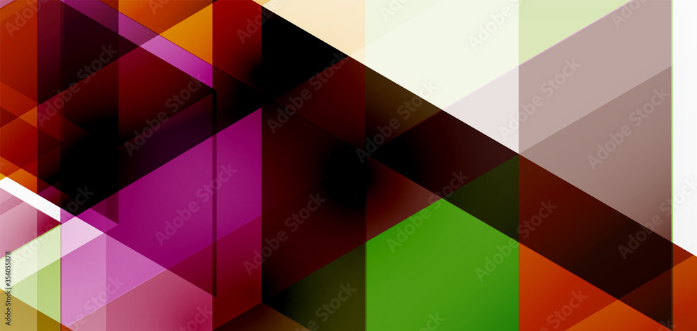 Geometric abstract background, mosaic triangle and hexagon shapes. Trendy abstract layout template for business or technology presentation, internet poster or web brochure cover, wallpaper Geometric abstract background, mosaic triangle and hexagon shapes. Trendy abstract layout template for business or technology presentation, internet poster or web brochure cover, wallpaper