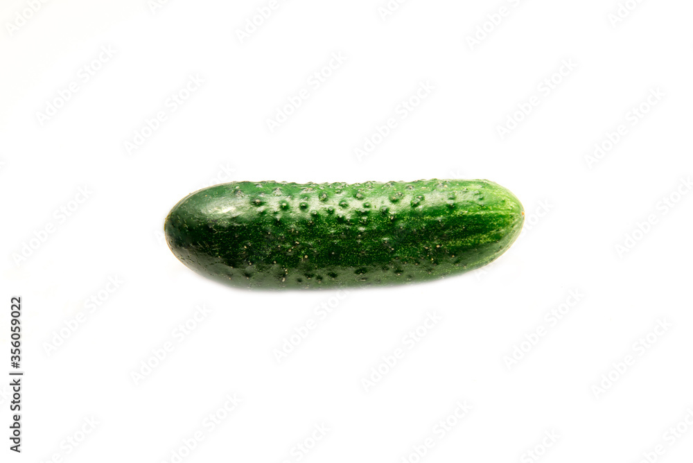 Fresh green cucumbers isolated on white background Fresh green cucumbers isolated on white background