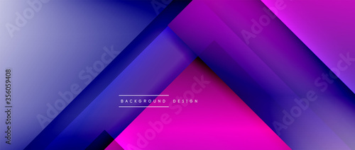 Square shapes composition, fluid gradient geometric abstract background. 3D shadow effects, modern design template