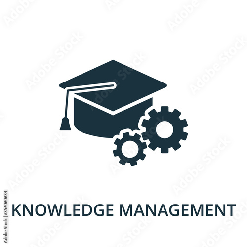 Knowledge Management icon from reputation management collection. Simple line element Knowledge Management symbol for templates, web design and infographics