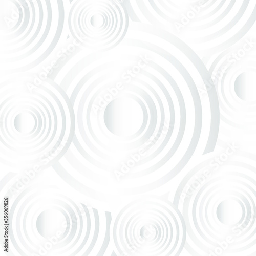 Round Abstract Repeat Seamless Pattern. Circle White abstract seamless geometric background. Art style can be used in cover design, book design, poster, cd cover, flyer, website. Vector.