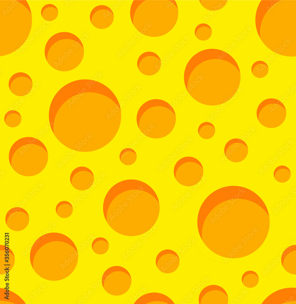 Seamless background of yellow cheese with holes. Cheerful background for fabric, children's postcard, banner. Vector illustration Seamless background of yellow cheese with holes. Cheerful background for fabric, children's postcard, banner. Vector illustration