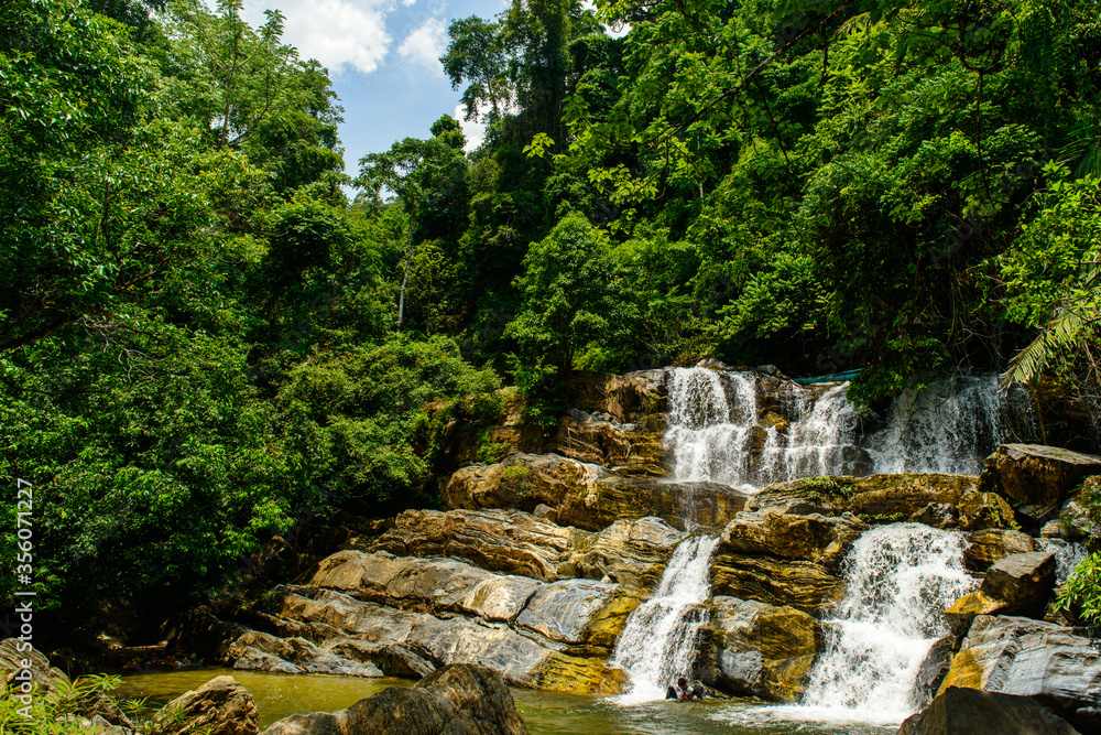 Waterfall Splash down on the rock at Ton Tok Waterfall, Palian District, Trang, Thailand. Waterfall Splash down on the rock at Ton Tok Waterfall, Palian District, Trang, Thailand.