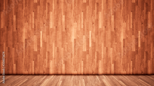Concept or conceptual vintage or grungy brown background of natural wood or wooden old texture floor and wall as a retro pattern layout. A 3d illustration metaphor to time, material, emptiness,  age © high_resolution