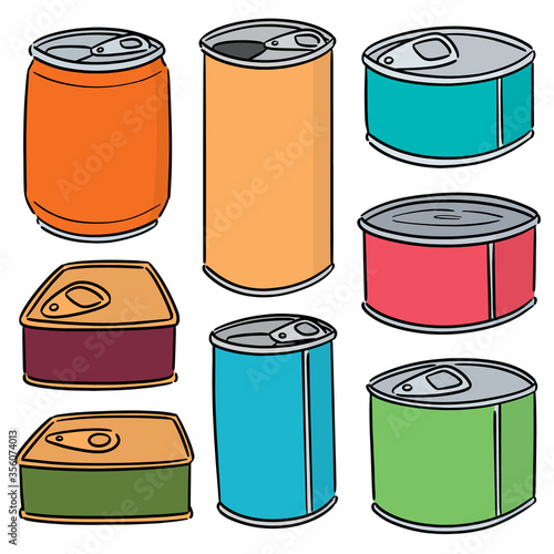 vector set of can