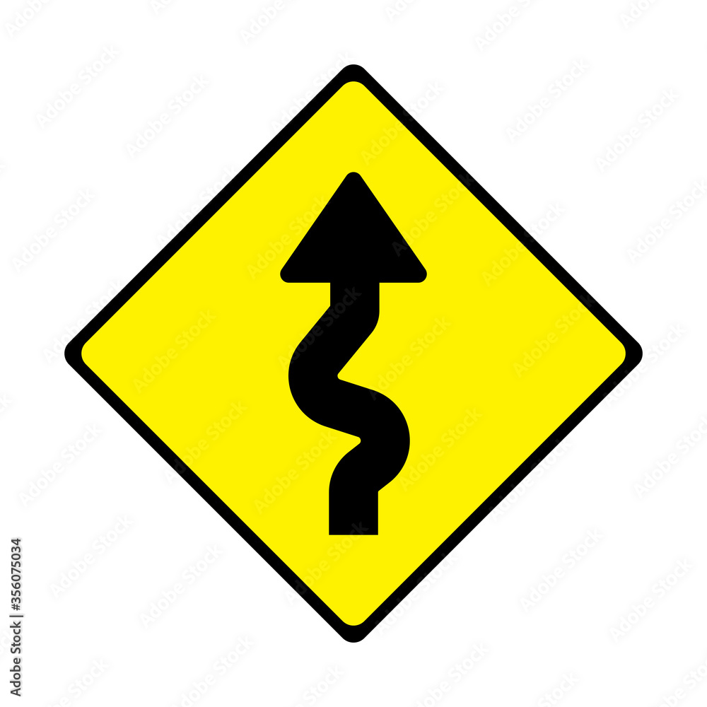 winding road sign winding road sign