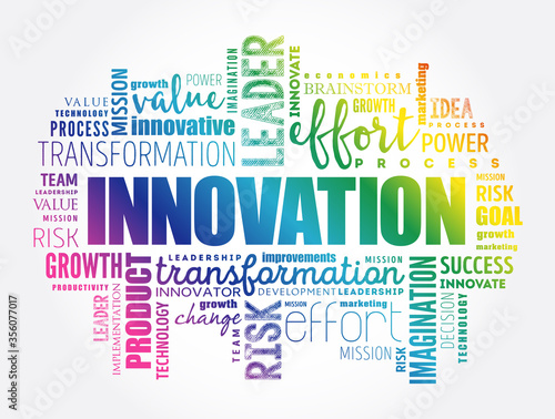 INNOVATION word cloud collage, business concept background