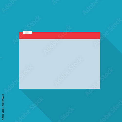 plastic zip bag icon- vector illustration
