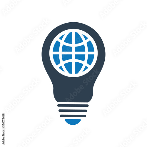 World Electricity icon. Eco Global Energy Icon