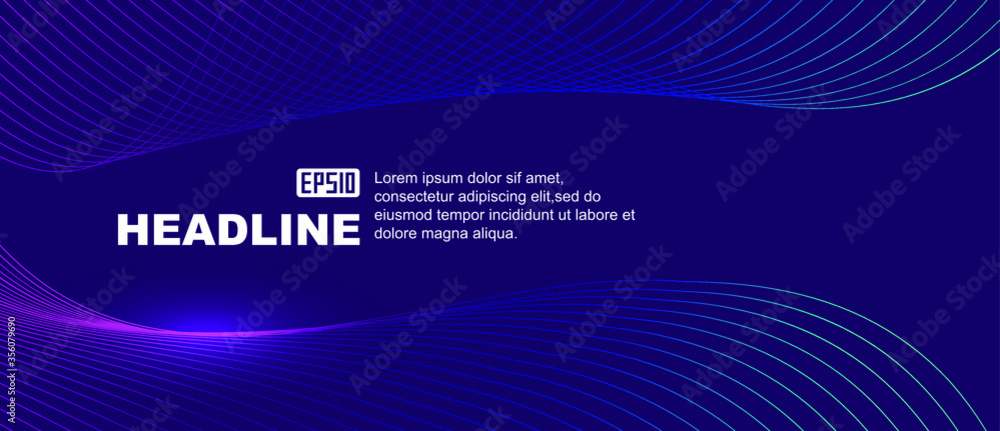 Obraz premium abstract blue background with lines.
