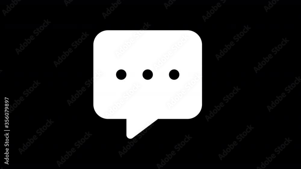 From the Glitch effect arises comment dots symbol. Then the TV turns off. Alpha channel Premultiplied - Matted with color black From the Glitch effect arises comment dots symbol. Then the TV turns off. Alpha channel Premultiplied - Matted with color black