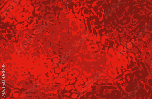 Red grunge background. Seamless abstract texture. A chaotic repeating pattern. Pop art handmade