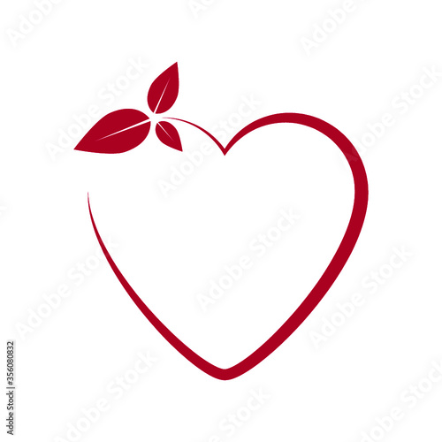 logo business coeur concept zen, écologie