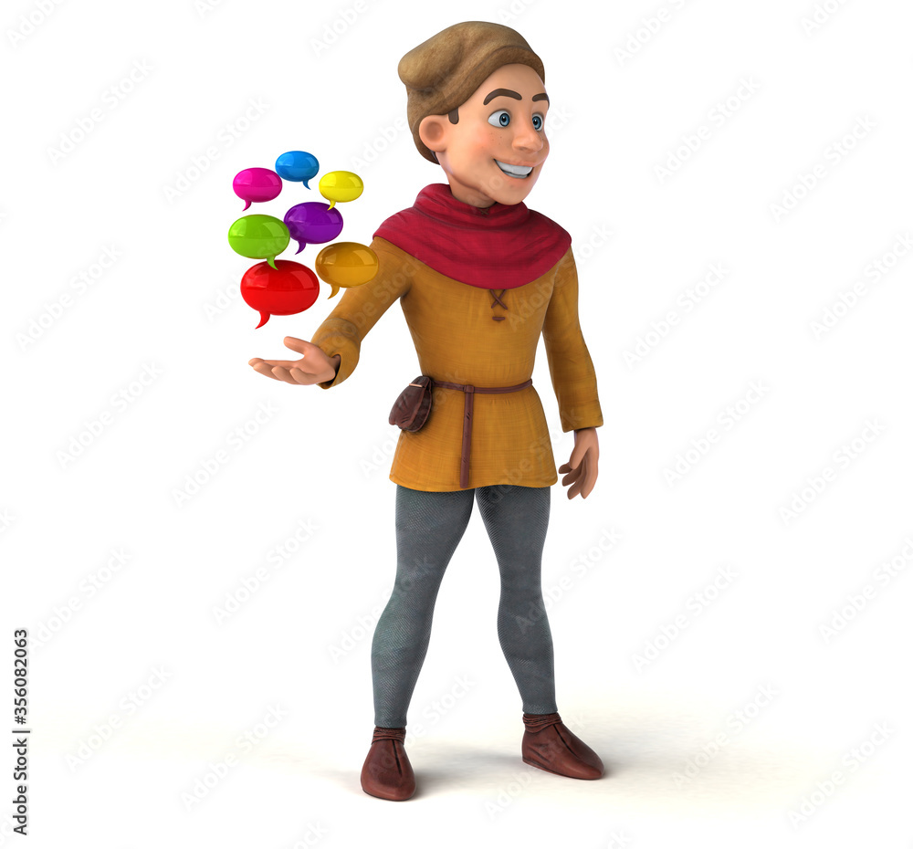 3D Illustration of a medieval historical character 3D Illustration of a medieval historical character
