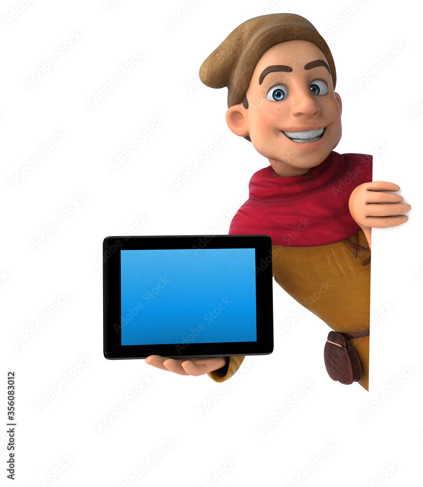 3D Illustration of a medieval historical character 3D Illustration of a medieval historical character