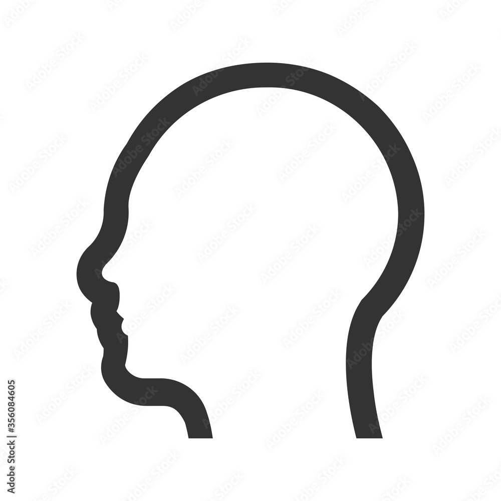 Naklejka premium Human head icon