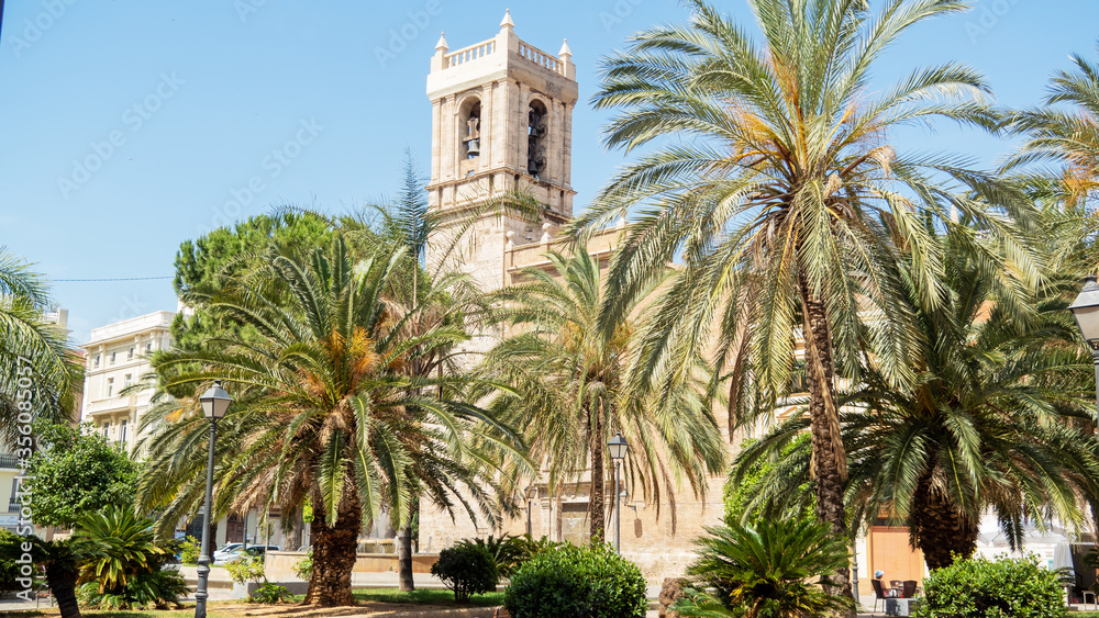 The old Church in Valencia, Ayora summer
