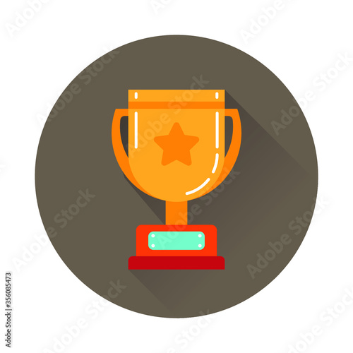 Simple winner's Cup icon in retro style. Vector illustration icons