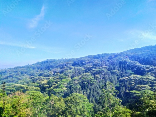 mountain landscape with blue sky