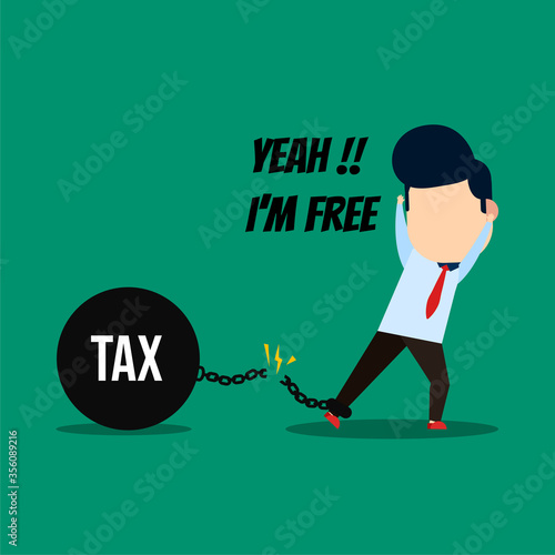 happy businessmen free from tax