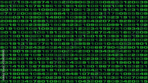 lots of glowing numbers changing on the screen
