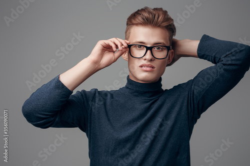 handsome guy in glasses