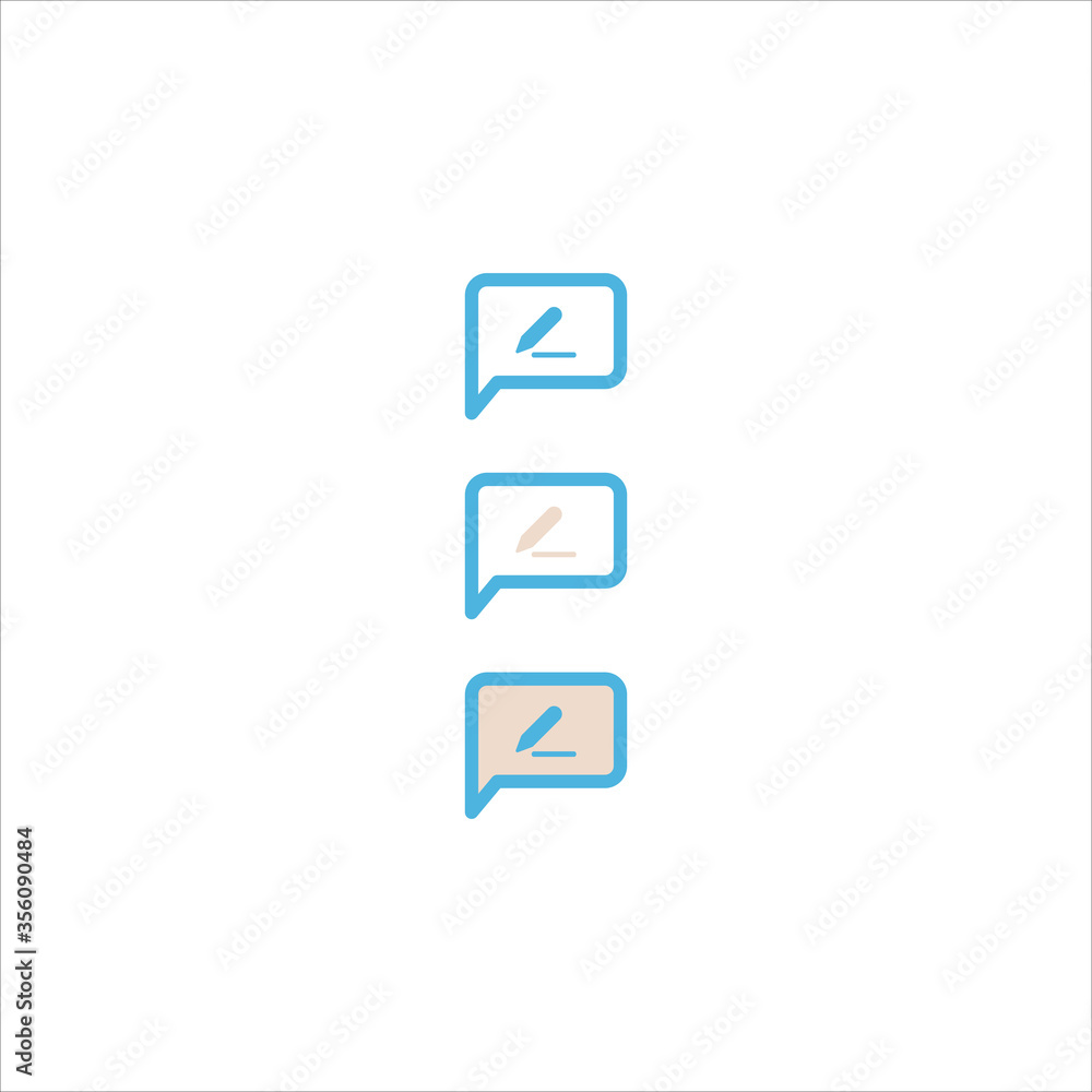 bubble chat box icon flat vector logo design trendy bubble chat box icon flat vector logo design trendy