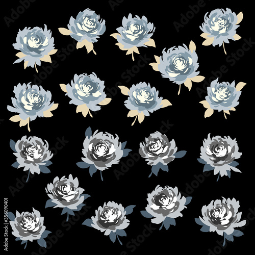 Flower vector illustration material abstract beautifully,