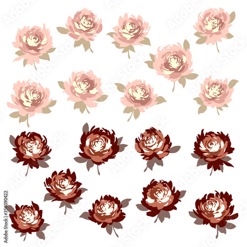 Flower vector illustration material abstract beautifully,