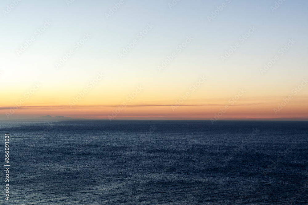 landscape  in the coast at sunset