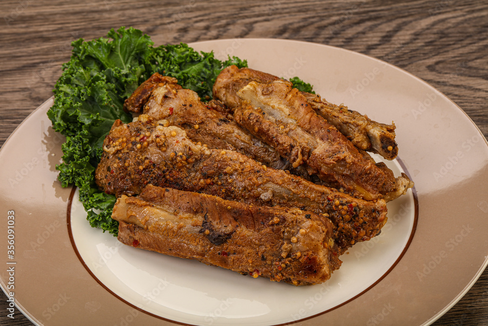 Stewed pork ribs with spices