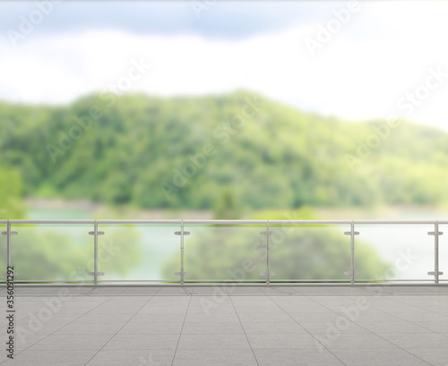 Balcony And Terrace Of Blur Nature Background