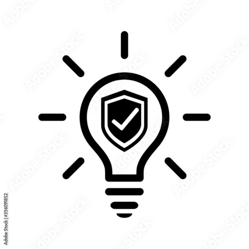 Intellectual Property icon vector. idea illustration sign. patent symbol. license logo.