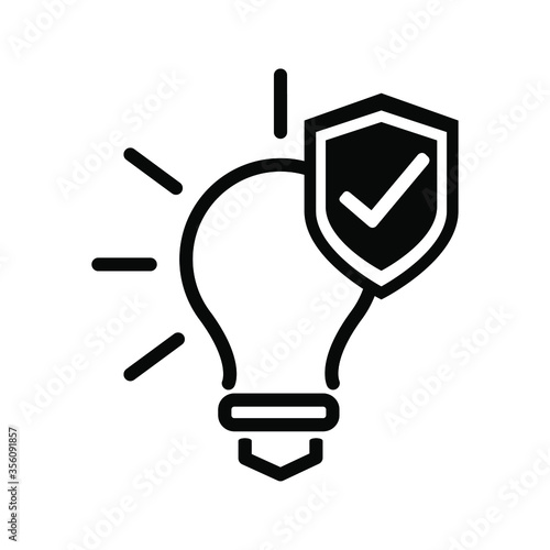 Intellectual Property icon vector. idea illustration sign. patent symbol. license logo.