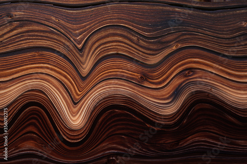 Wave brown wooden surface texture