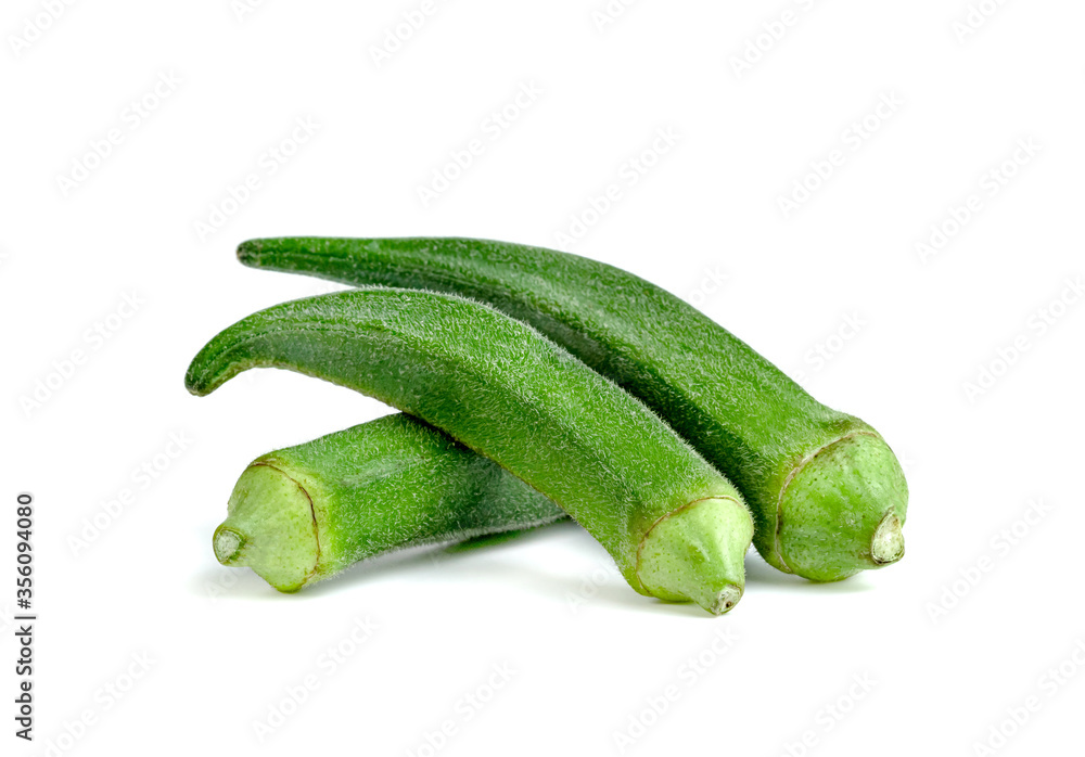 okra isolated on white background okra isolated on white background