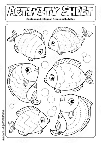 Activity sheet fish theme 1