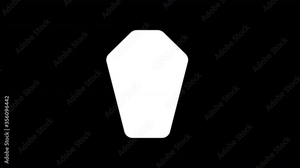 From the Glitch effect arises coffin symbol. Then the TV turns off. Alpha channel Premultiplied - Matted with color black From the Glitch effect arises coffin symbol. Then the TV turns off. Alpha channel Premultiplied - Matted with color black