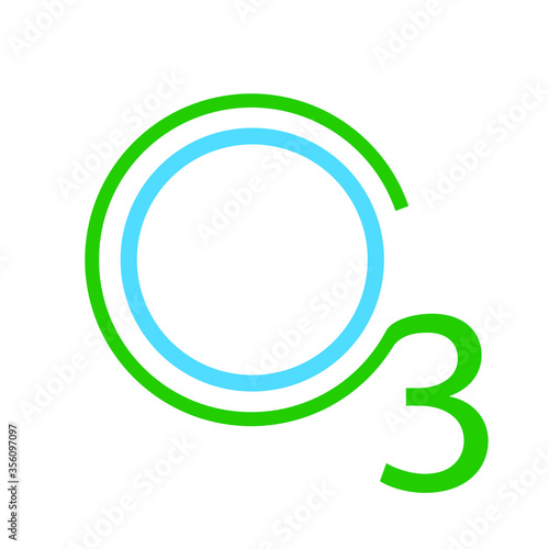 Ozone hole logo. Vector illustration.