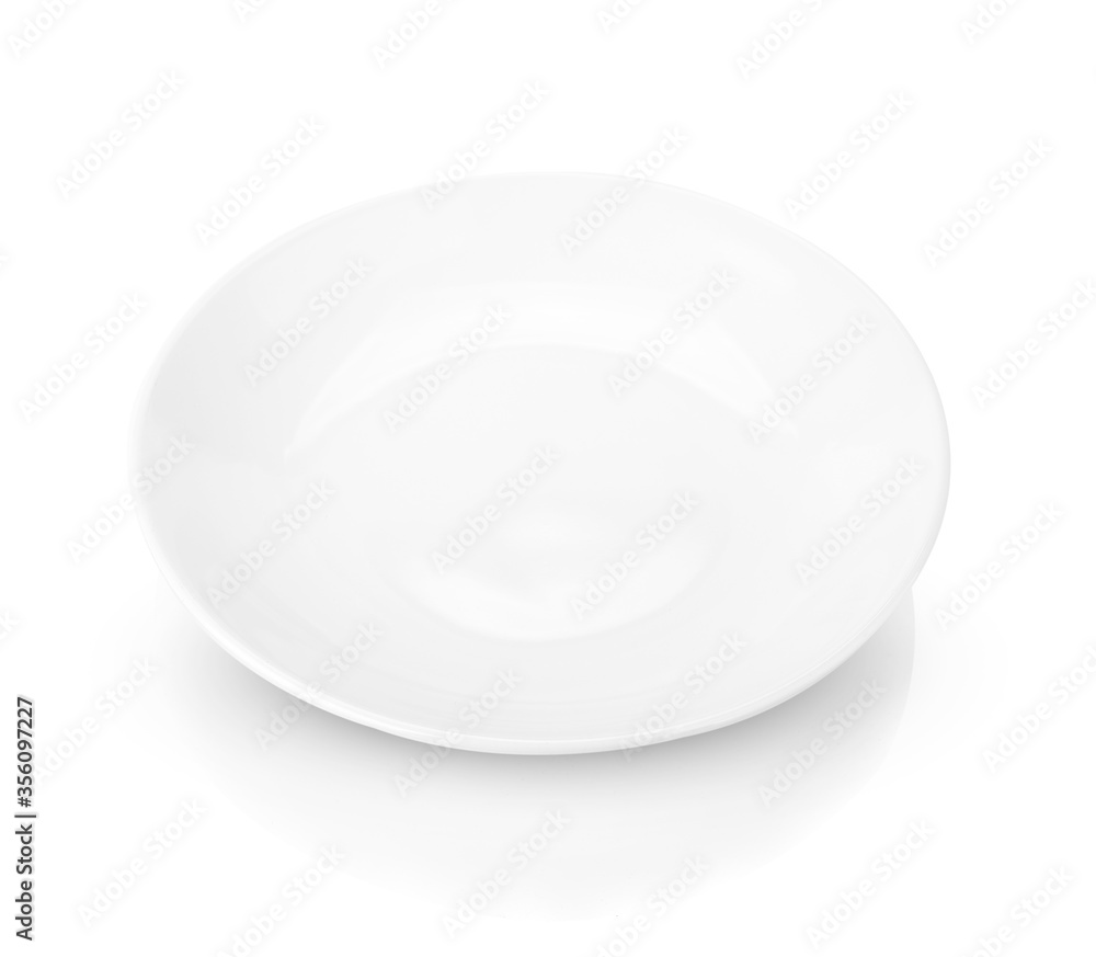 white plate isolated on white background white plate isolated on white background