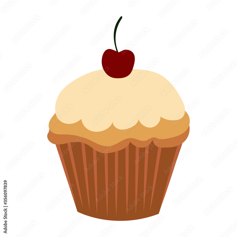 tasty food color flat icon cake