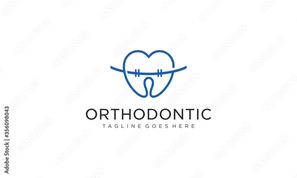 Creative, simple, and modern orthodontic for tooth health and dentist logo design vector editable Creative, simple, and modern orthodontic for tooth health and dentist logo design vector editable